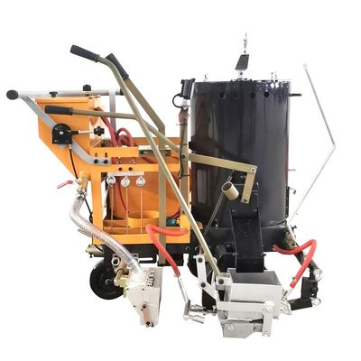 Термопластическая дорожная линия с толкательным механизмом